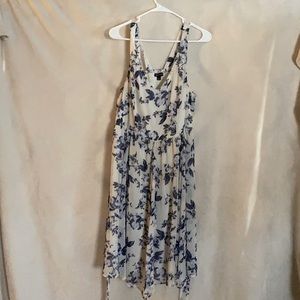 Torrid White Blue Floral Dress